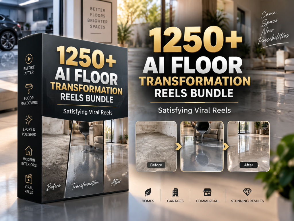 1250+ AI Floor Transformation Reels Bundle – Satisfying Flooring Makeover Videos