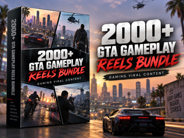 2000+ GTA V Gameplay Reels Bundle – Viral Gaming Clips & Action Shorts