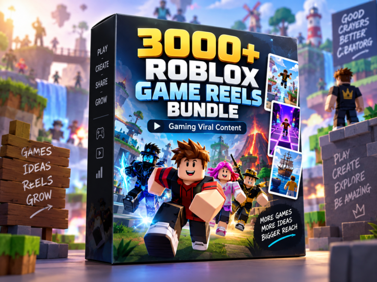 3000+ Roblox Game Reels Bundle – Viral Gameplay Clips for Reels & Shorts