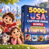 5000+ USA Cartoon Videos Bundle – English Kids 2D & 3D Animated Stories - Reels Bundle