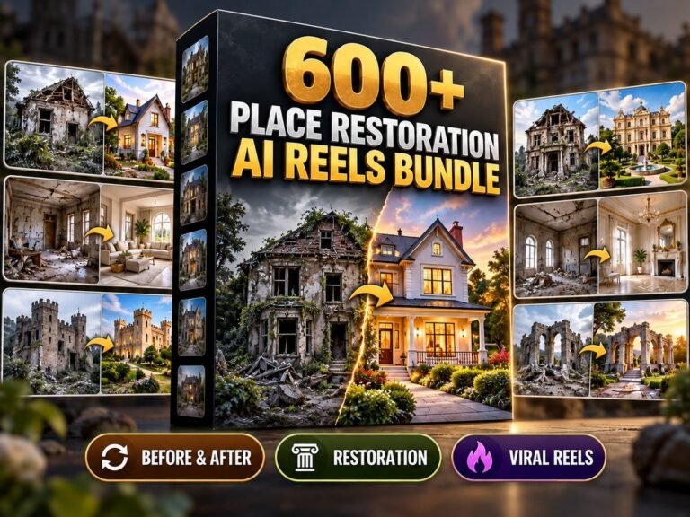 600+ Place Restoration AI Reels Bundle