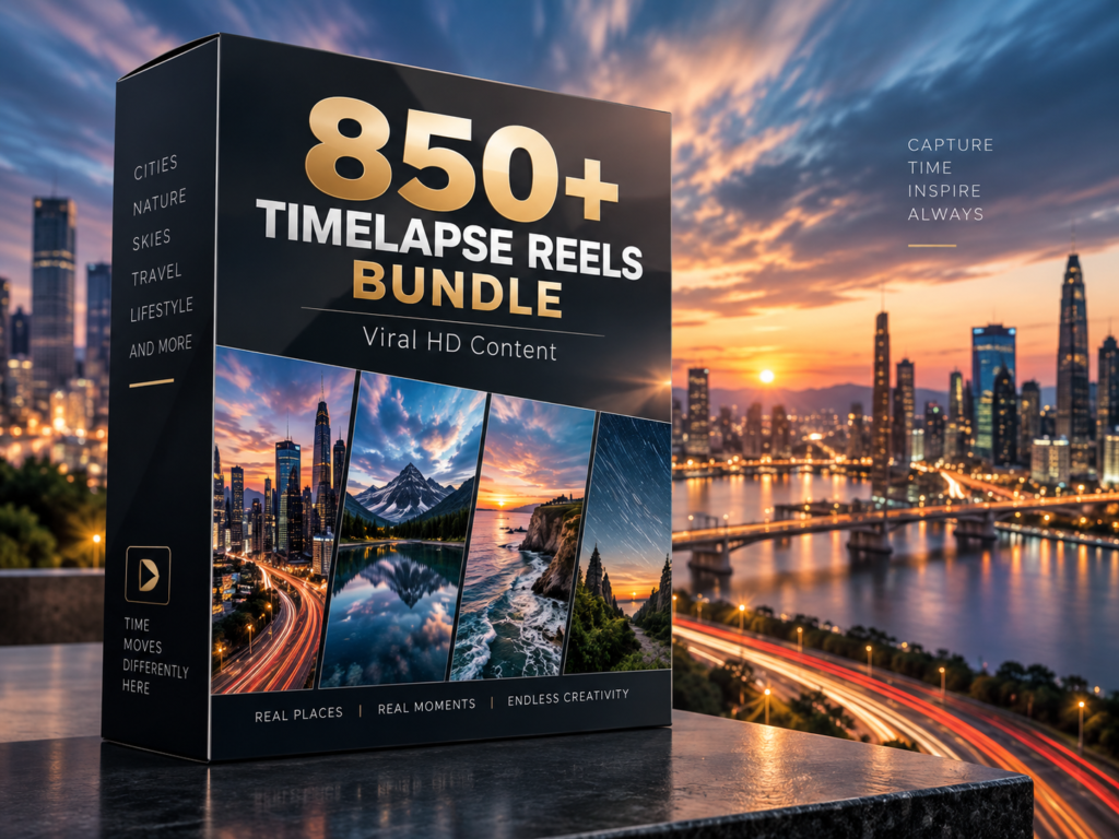 850+ Timelapse Reels Bundle – City, Nature, Travel & Sky Videos – Timelapse Reels Bundle