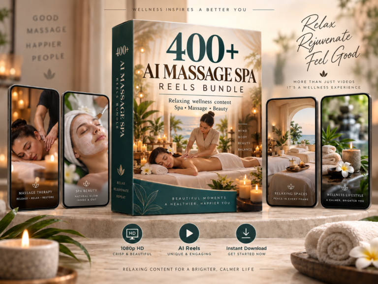 400+ AI Massage Spa Reels Bundle
