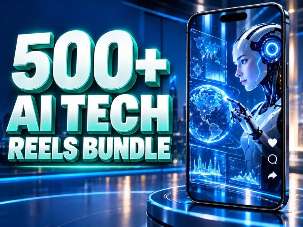 500+ AI Tech Reels Bundle – Premium 720p Videos