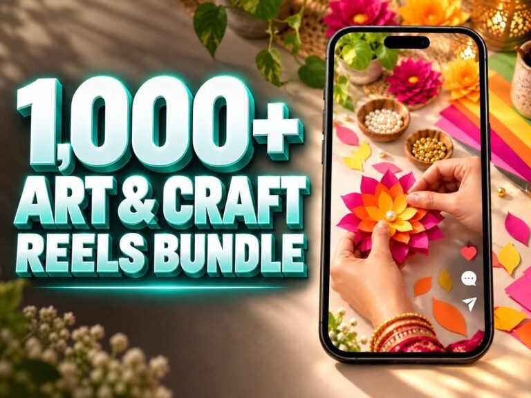 1,000+ Art & Craft Reels Bundle โ Premium 720p Videos