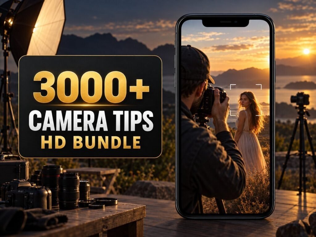 3000+ Camera Tips Reels Bundle – camera techniques, photography tips and creator-focused educational content