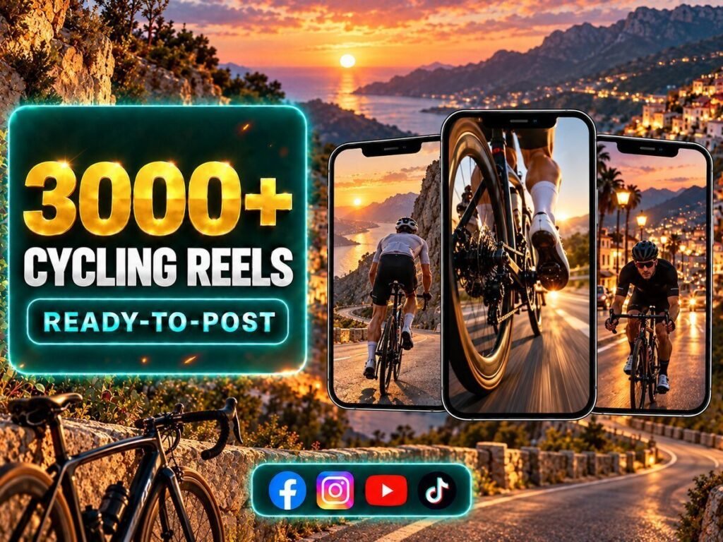 3000+ Cycling Reels Bundle – cycling, outdoor riding and sports-oriented short videos