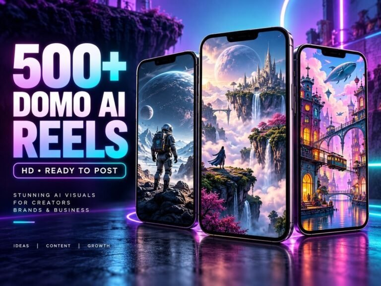 500+ Domo AI Reels Bundle β stylised AI-generated visual content with a modern experimental look