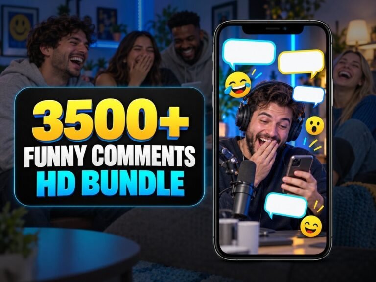 3500+ Funny Comments Reels Bundle – funny comment reactions, humour edits and shareable comedy content