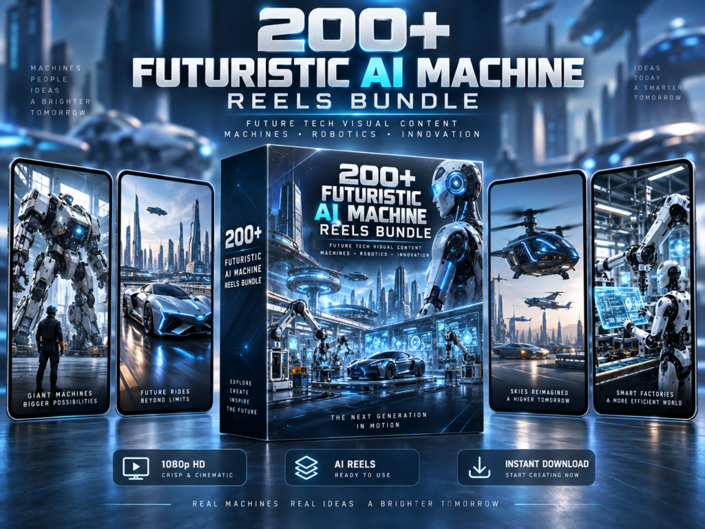 200+ Futuristic AI Machine Reels Bundle