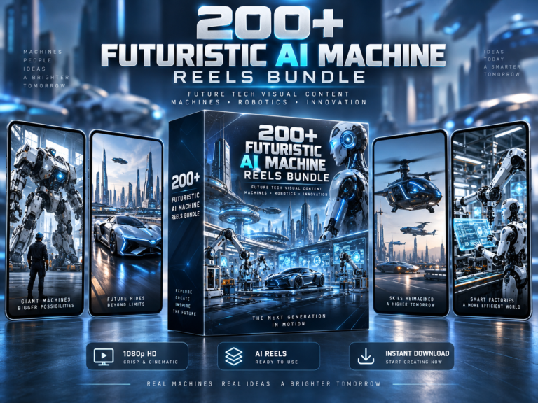 200+ Futuristic AI Machine Reels Bundle