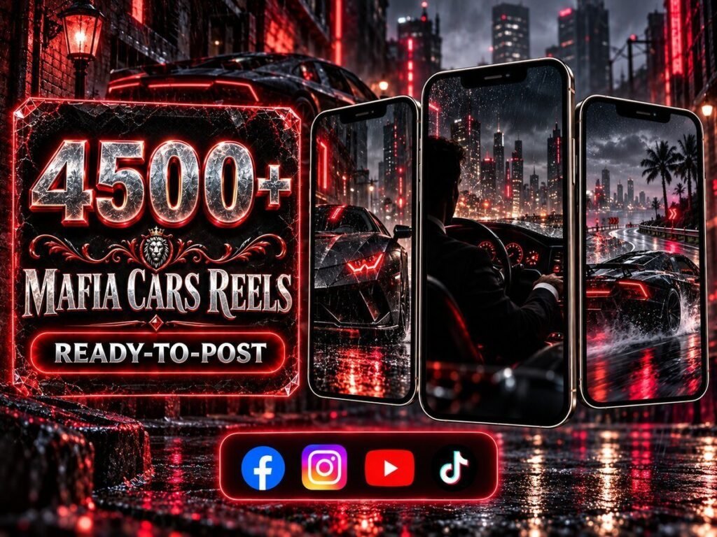 4500+ Mafia Cars Reels Bundle – dark mafia-style car edits, premium vehicles and luxury automotive visuals