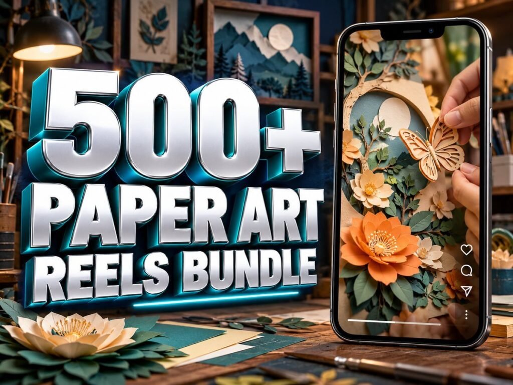 500+ Paper Art Reels Bundle – Premium 720p Videos