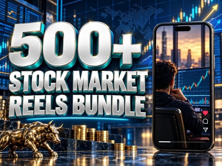 500+ Stock Market Reels Bundle โ Premium 720p Videos