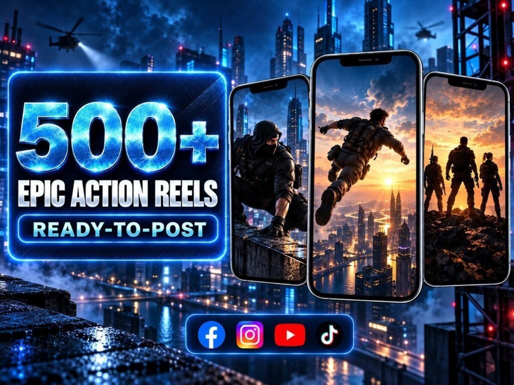 500+ Superhero Reels Bundle – superhero-style action, cinematic characters and dramatic visual moments