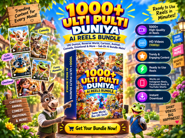 1000+ Ulti Pulti Duniya / Ulti Duniya / Reverse World AI Reels Bundle – Ulti Duniya Reels Bundle