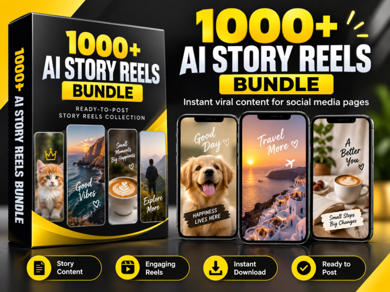 1000+ AI Story Reels Bundle – AI-generated short stories, character moments and narrative visuals