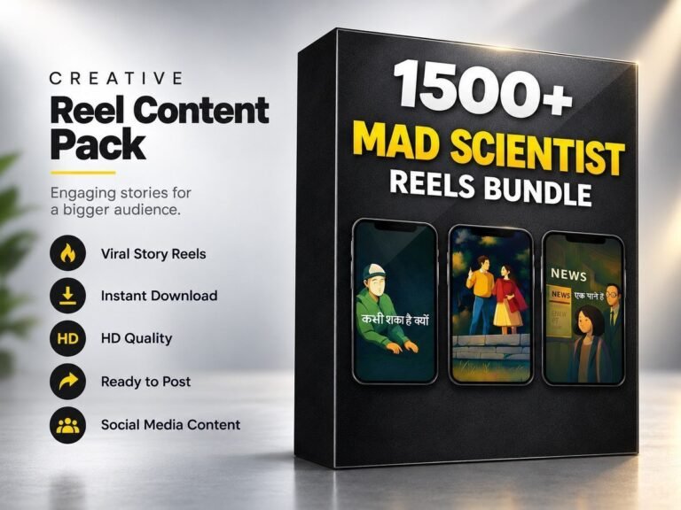 1500+ Mad Scientist Reels Bundle – AI Story & Pookie Voice Videos – Mad Scientist Reels Bundle