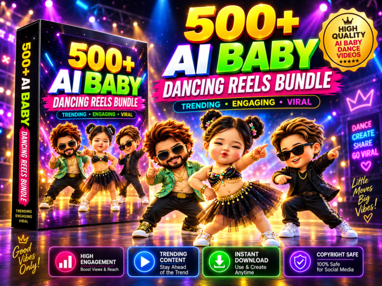 500+ AI Baby Dancing Reels Bundle – Cute Viral Baby Dance Videos – AI Baby Dance Reels Bundle