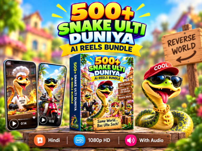 500+ Snake Ulti Duniya AI Reels Bundle – Saamp Ki Ulti Duniya / Reverse World Videos