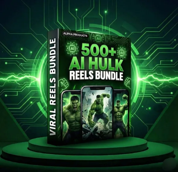 500+ AI Hulk Story Reels Bundle – AI Action & Superhero Story Videos
