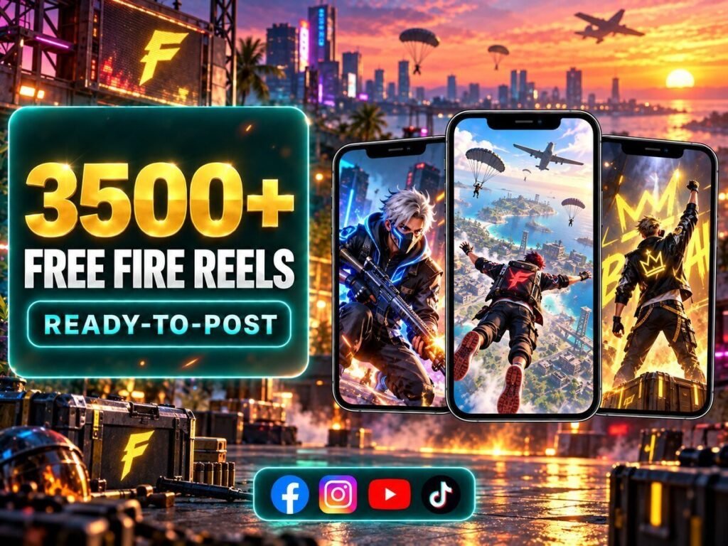 3500+ Free Fire Reels Bundle – Free Fire gaming clips, edits and action-oriented short videos