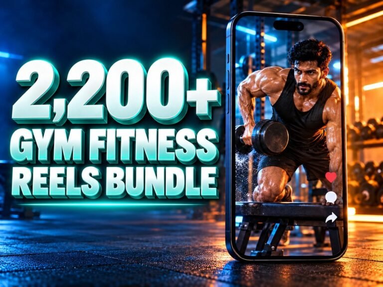 2,200+ Gym & Fitness Reels Bundle – Premium 720p Videos