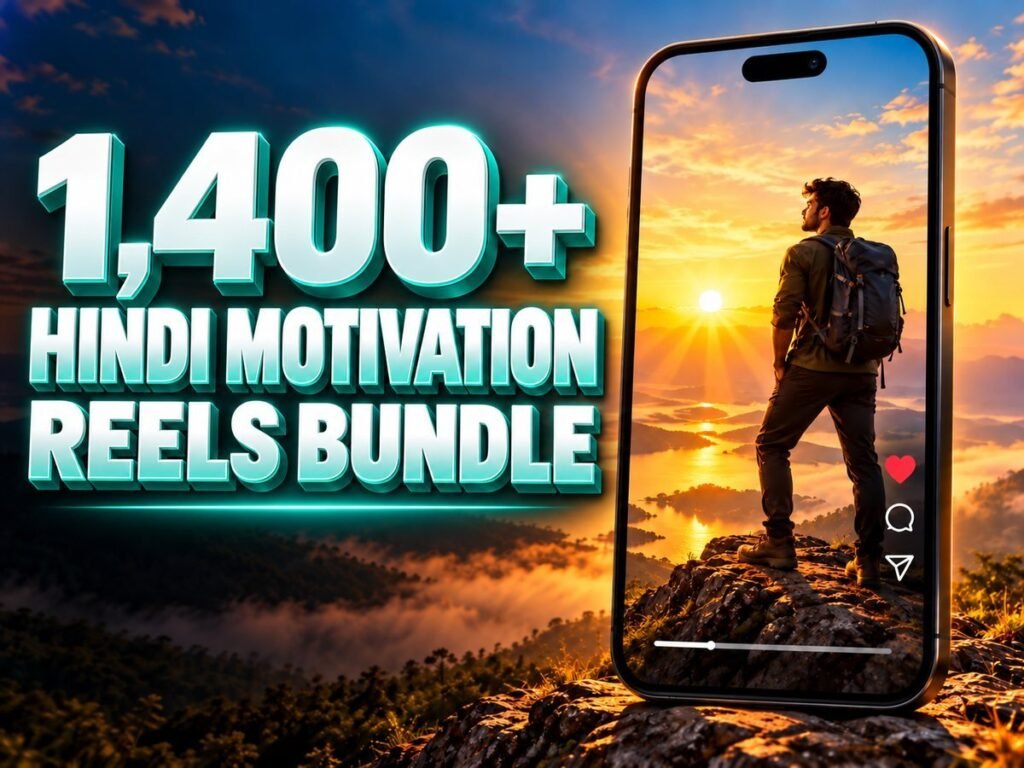 1,400+ Hindi Motivational Reels Bundle – Premium 720p Videos