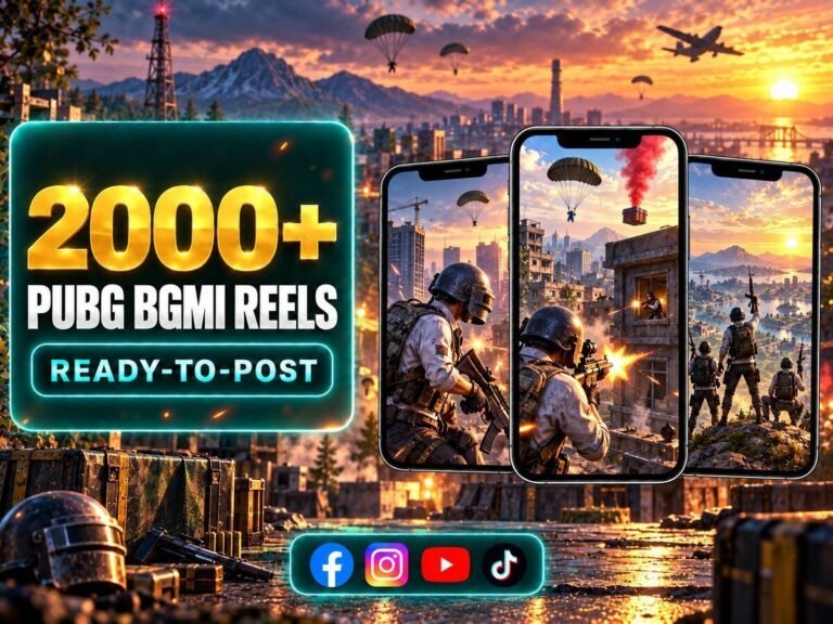 2000+ PUBG BGMI Reels Bundle โ PUBG and BGMI battle clips, edits and gaming highlights